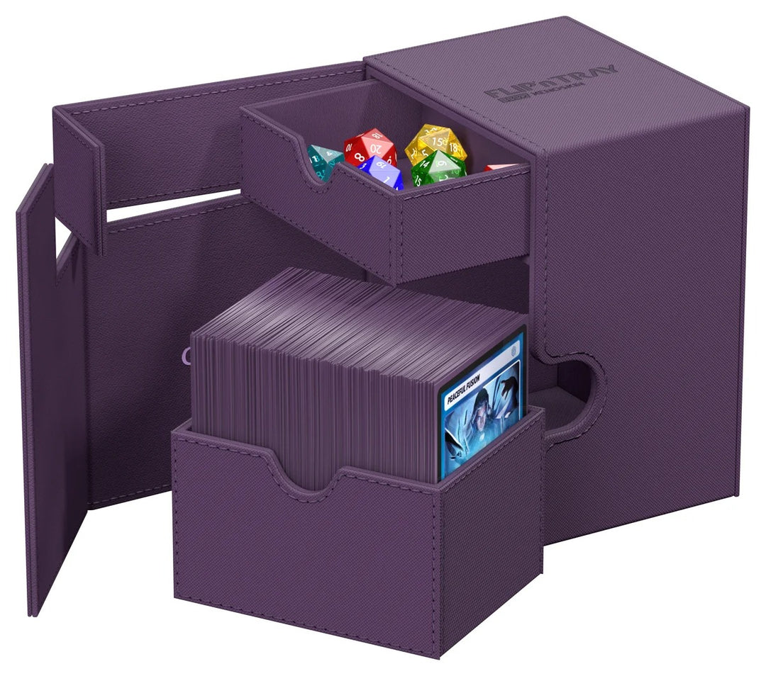 Ultimate Guard Flip'n'Tray 133+ Monocolor – Purple — official open / interior