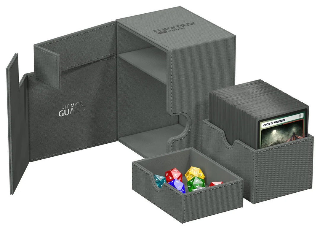 Ultimate Guard FlipnTray 133+ Monocolor - Grey — official angle 4