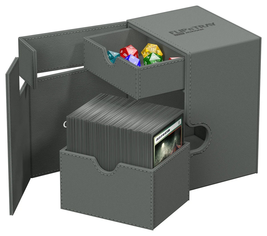 Ultimate Guard FlipnTray 133+ Monocolor - Grey — official open / interior