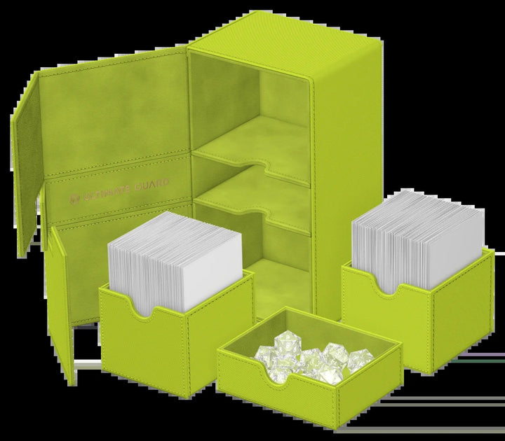 Ultimate Guard: Twin Flip'n'Tray 200+ Summer Edition - Lime — official open / interior