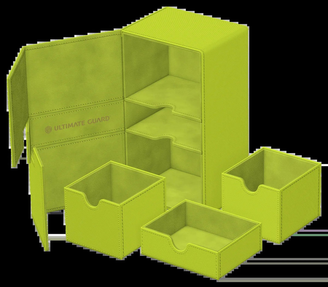 Ultimate Guard: Twin Flip'n'Tray 200+ Summer Edition - Lime — official feature / angle 6