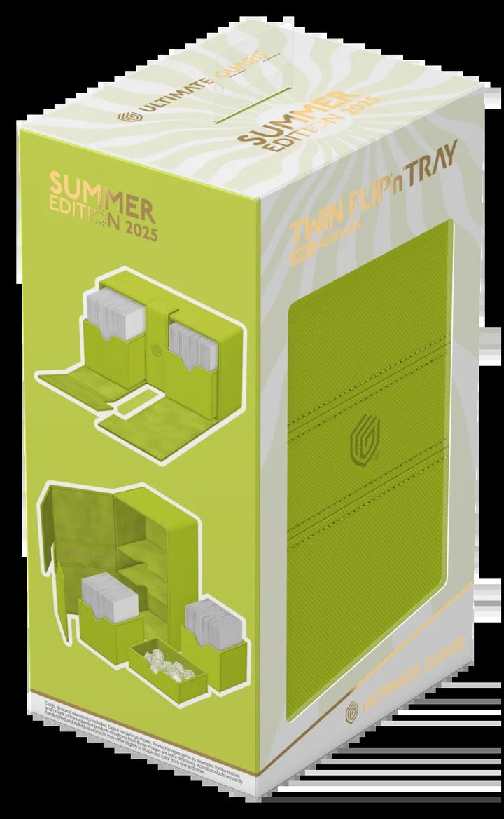 Ultimate Guard: Twin Flip'n'Tray 200+ Summer Edition - Lime — official angle 8
