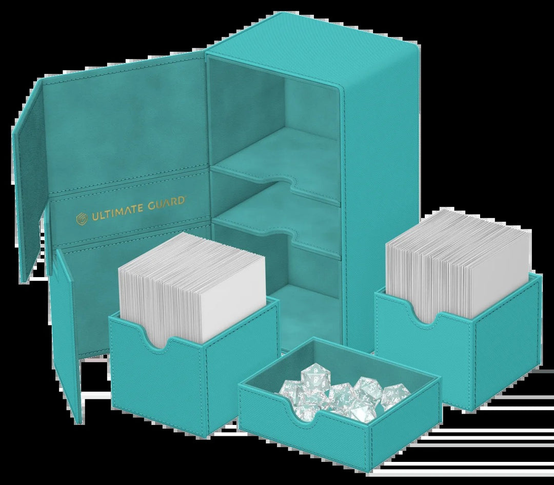 Ultimate Guard: Twin Flip'n'Tray 200+ Summer Edition - Lagoon — official open / interior