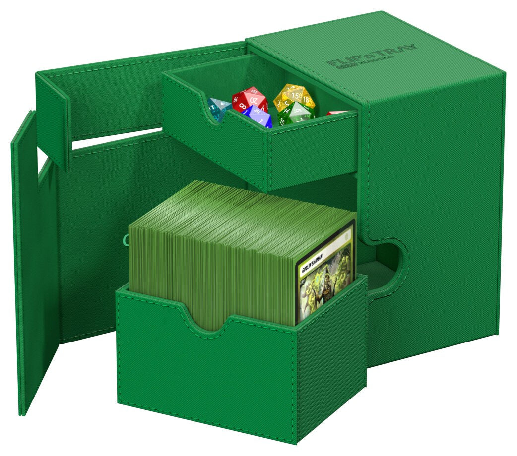 Ultimate Guard Flip'n'Tray 133+ Monocolor – Green