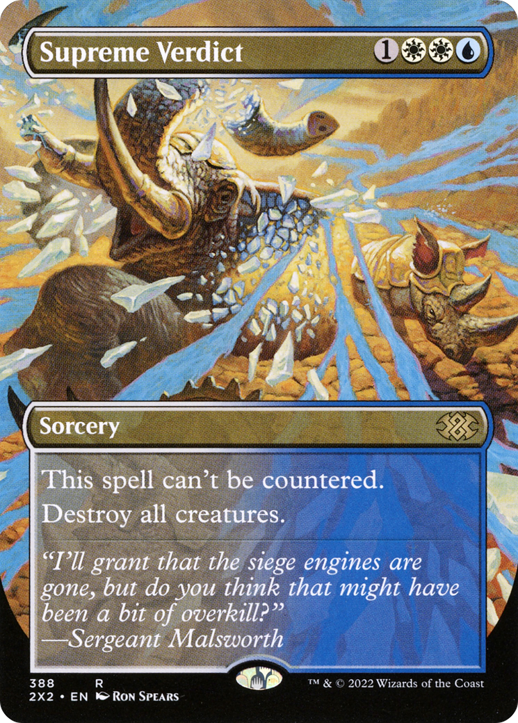 Supreme Verdict (Borderless) (2X2-388) - Double Masters 2022 (Borderless) Foil