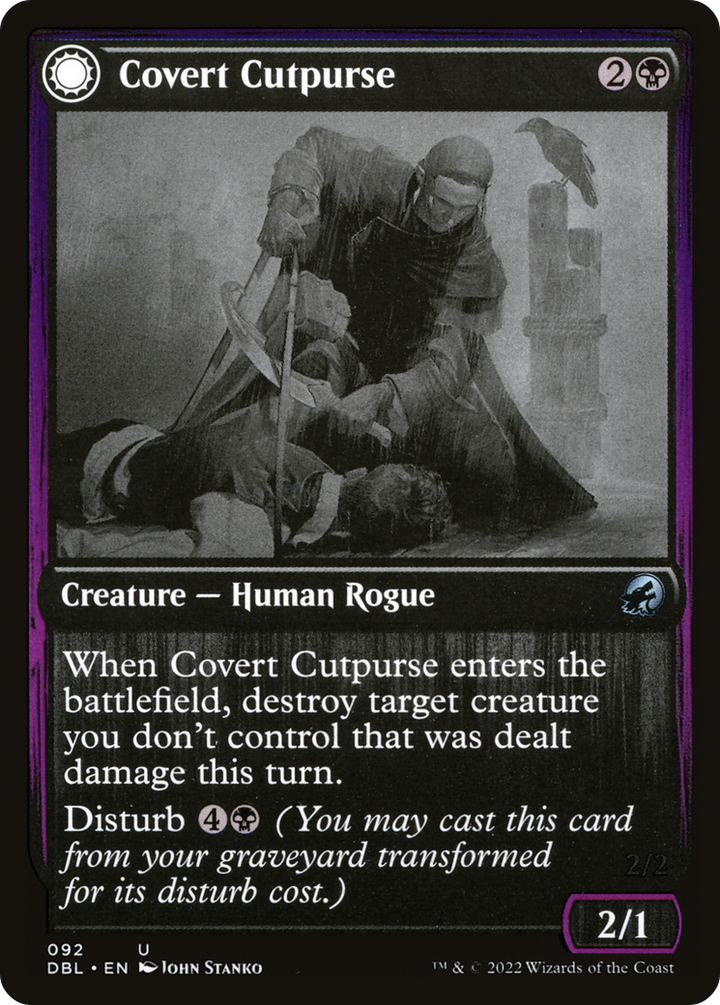 Covert Cutpurse (DBL-092) - Innistrad: Double Feature: (Double Faced Transform)