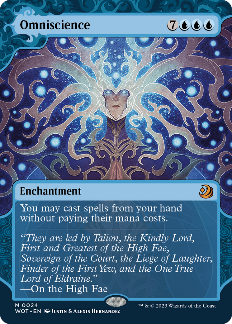 Omniscience (WOT-024) - Wilds of Eldraine: Enchanting Tales: (Showcase) (Borderless)