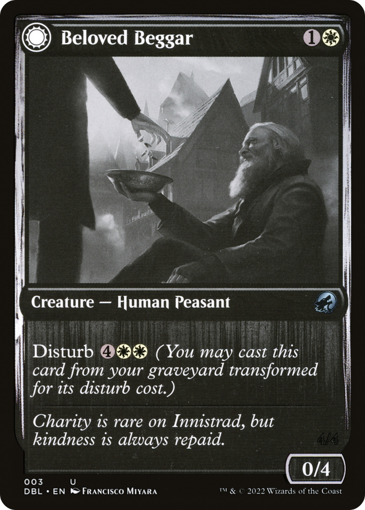 Beloved Beggar (DBL-003) - Innistrad: Double Feature: (Double Faced Transform) Foil
