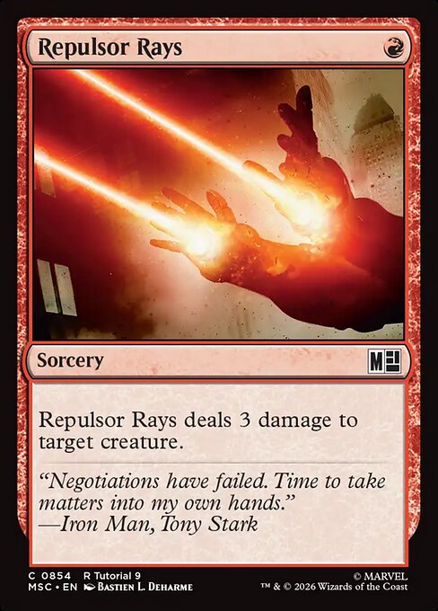 Repulsor Rays (0552) (MSC-552) - Commander: Marvel Super Heroes — official product image (scryfall)