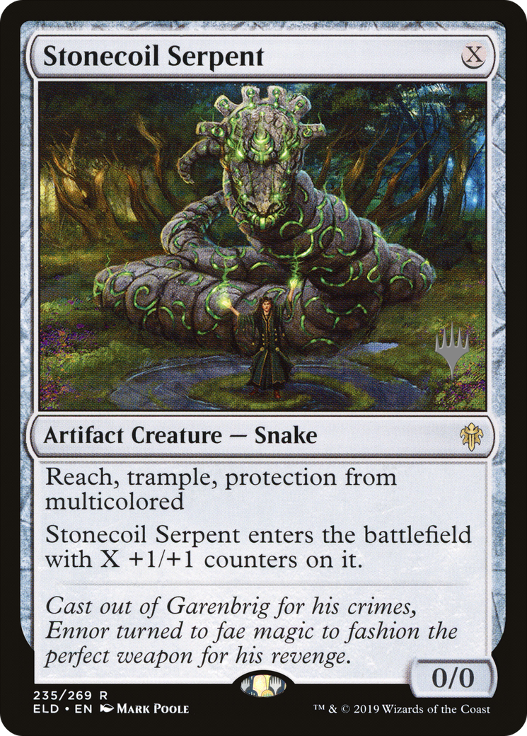 Stonecoil Serpent (PPELD-235P) - Throne of Eldraine Promos