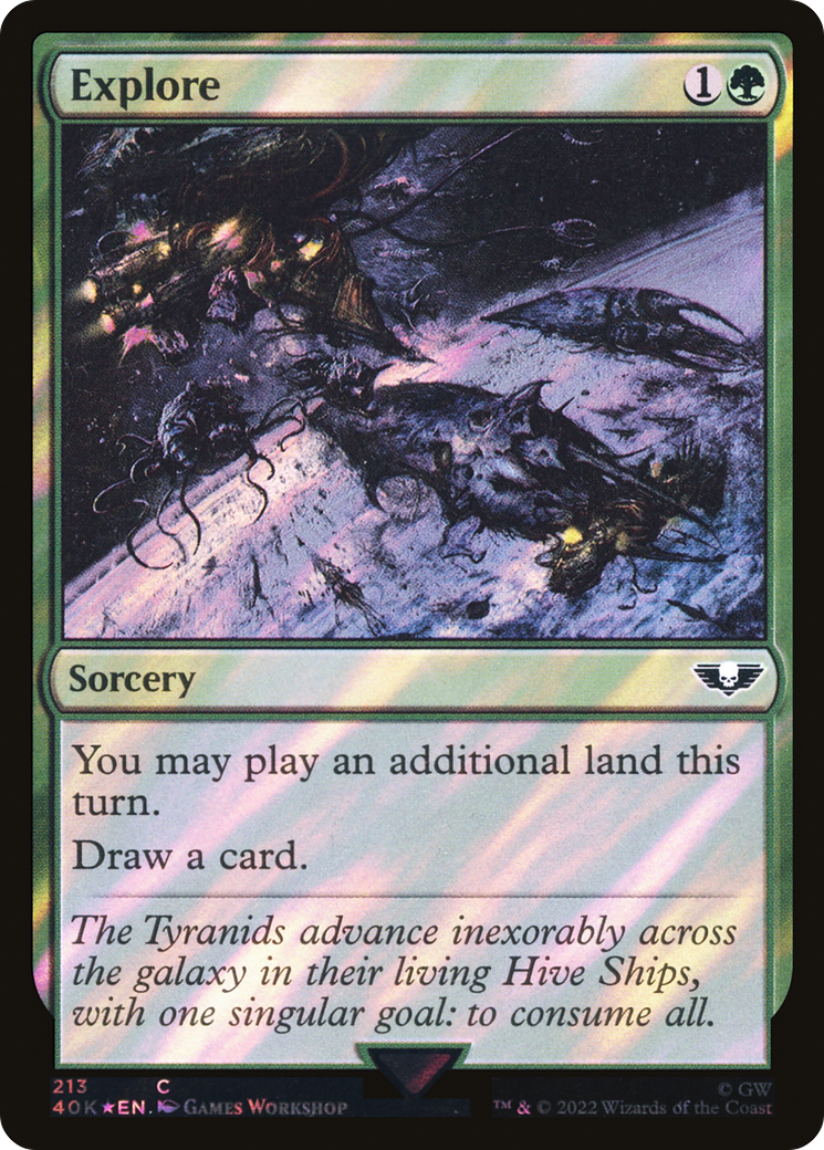 Explore (Surge Foil) (40K-213★) - Warhammer 40,000 Commander Foil