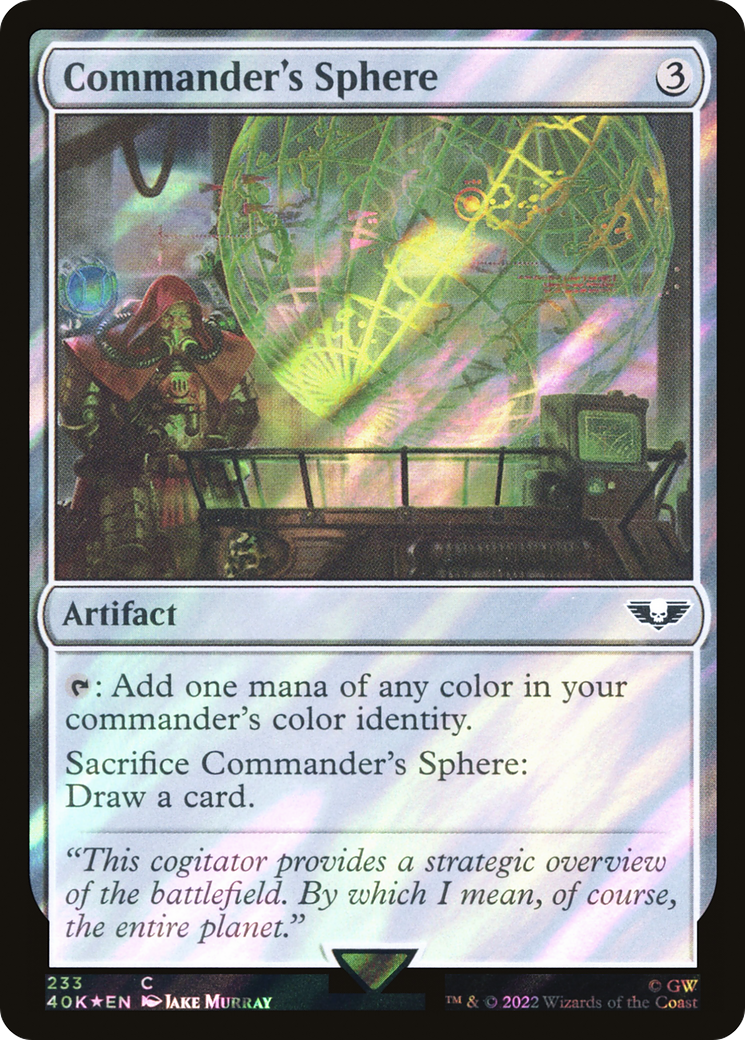 Commander's Sphere (233) (Surge Foil) (40K-233★) - Warhammer 40,000 Commander Foil