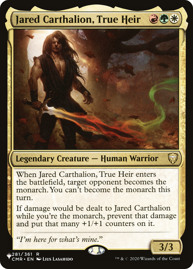 Jared Carthalion, True Heir (LIST-281/361) - The List