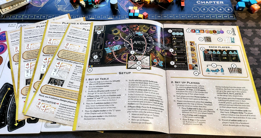 Arcs — board play 1