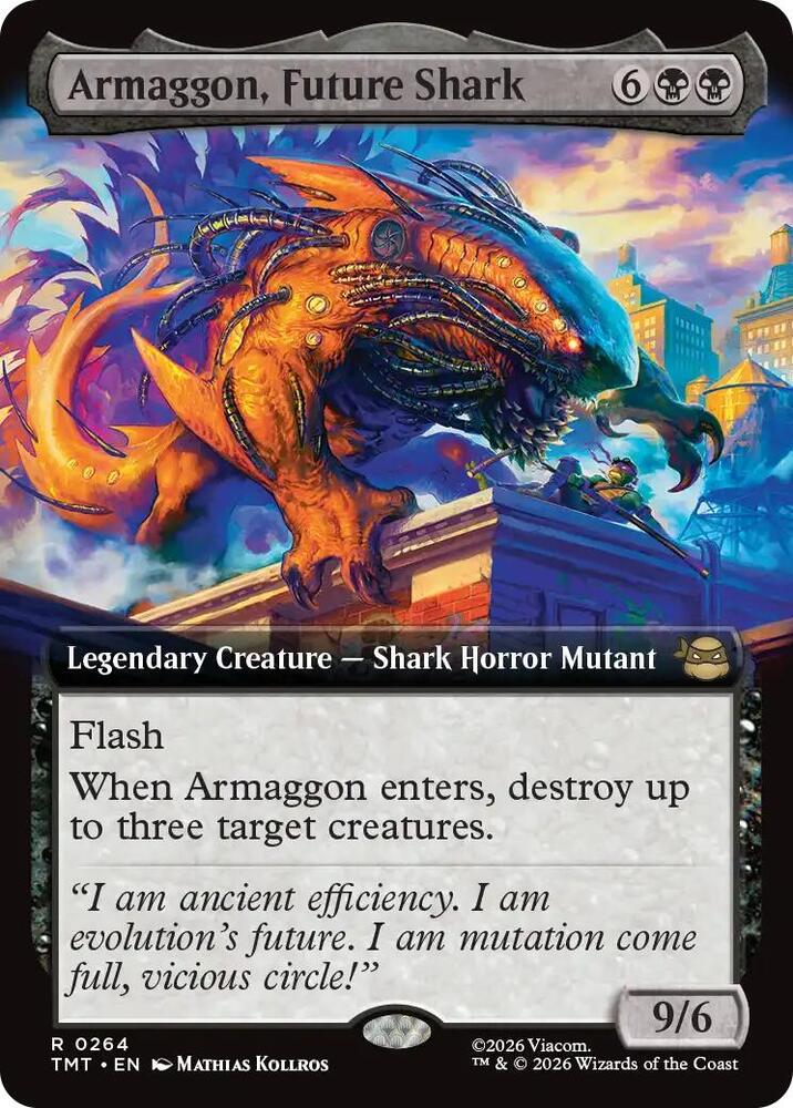 Armaggon, Future Shark (Extended Art) TMT-264 Foil — official TCGPlayer product image