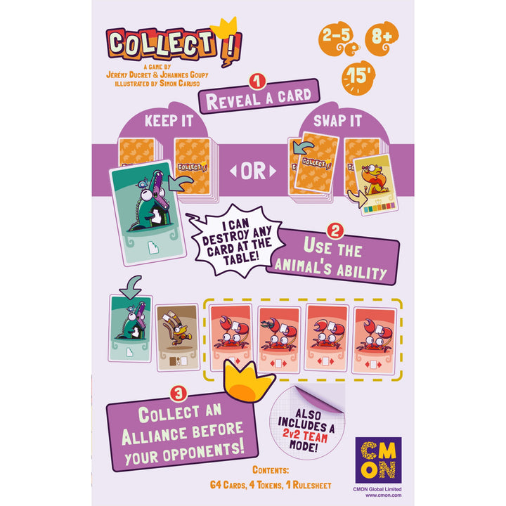 Collect! — official how to play / back of box