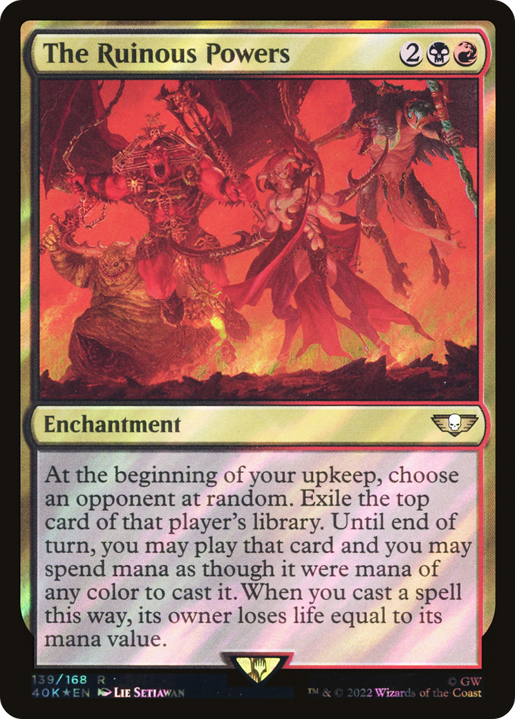 The Ruinous Powers (Surge Foil) (40K-139★) - Warhammer 40,000 Commander Foil