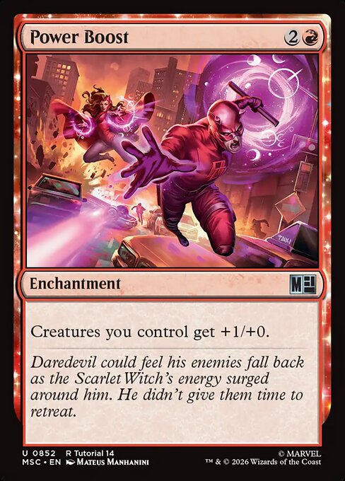 Power Boost (0550) (MSC-550) - Commander: Marvel Super Heroes — official product image (scryfall)