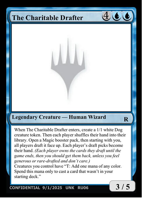 The Charitable Drafter (-) - Un-Known Event Playtest Cards — official product image (scryfall)