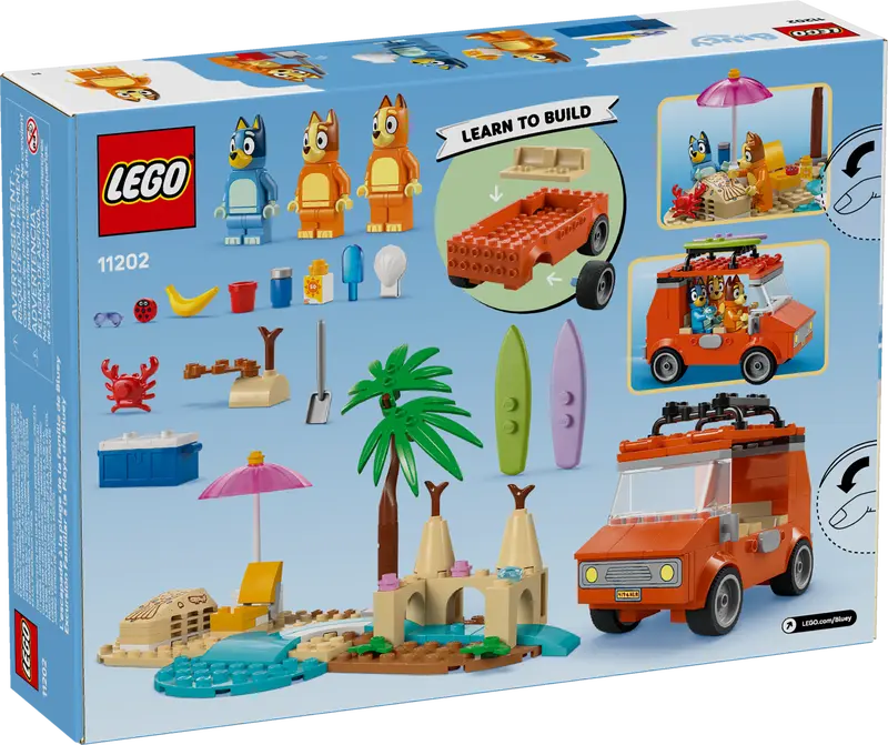 LEGO Bluey: Bluey's Beach & Family Car Trip - 11202