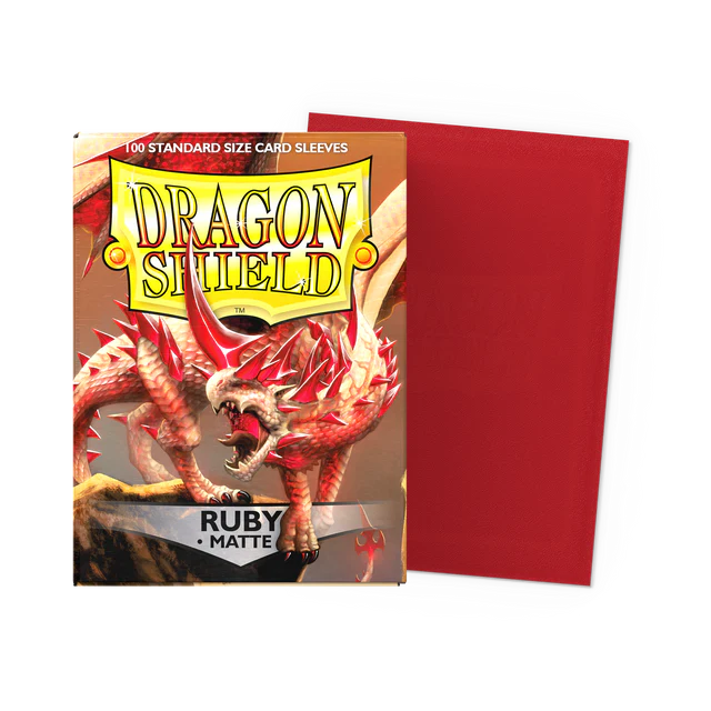 Dragon Shield Sleeves: Standard Matte - Ruby 100CT