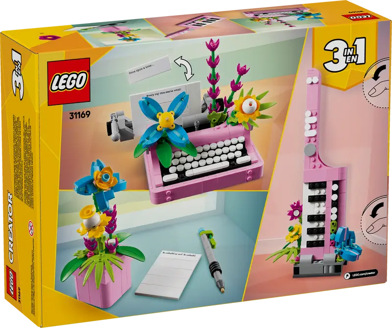 LEGO Creator 3 in 1 Typewriter with Flowers - 31169