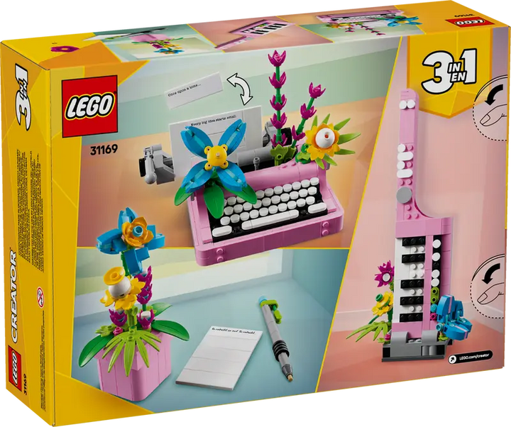 LEGO Creator 3 in 1 Typewriter with Flowers - 31169