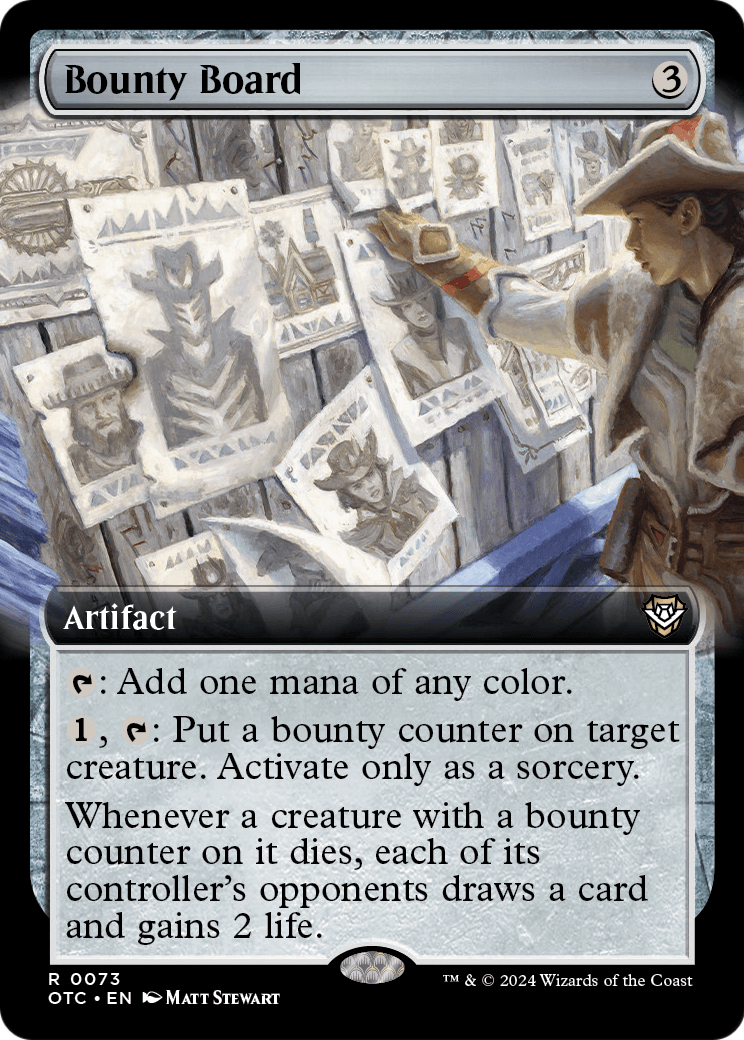 Bounty Board (Extended Art) (OTC-073) - Outlaws of Thunder Junction Commander: (Extended Art)