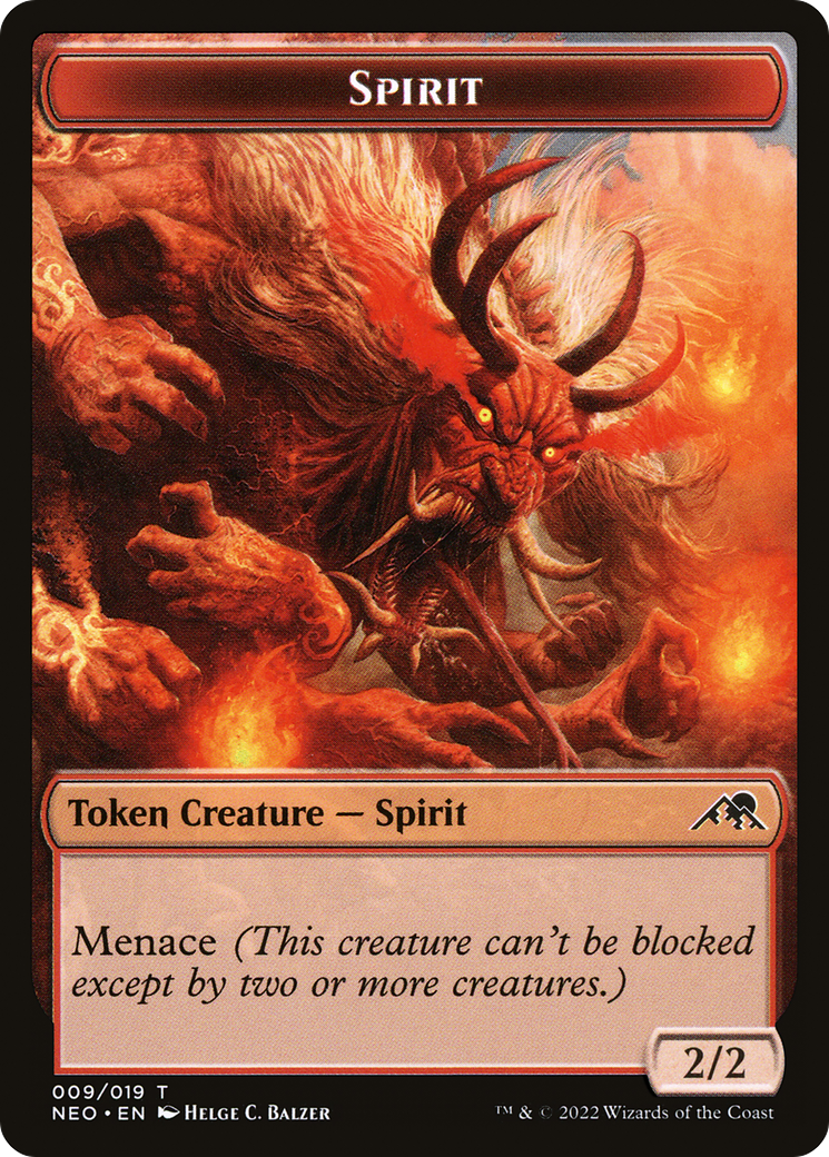 Spirit Token (009) (NEO-009) - Kamigawa: Neon Dynasty Tokens Foil