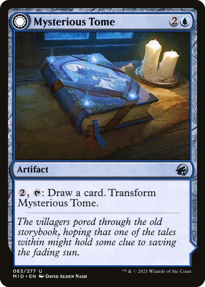 Mysterious Tome (MID-063) - Innistrad: Midnight Hunt: (Double Faced Transform)