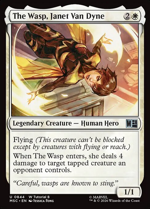 The Wasp, Janet Van Dyne (0526) (MSC-526) - Commander: Marvel Super Heroes — official product image (scryfall)