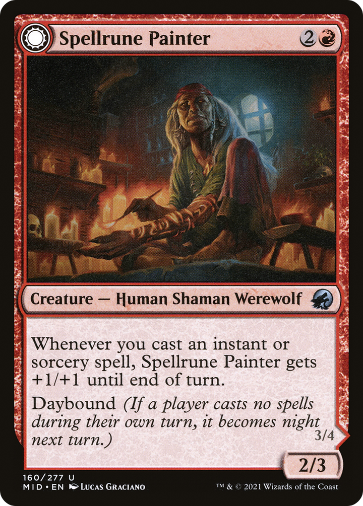Spellrune Painter (MID-160) - Innistrad: Midnight Hunt: (Double Faced Transform) Foil