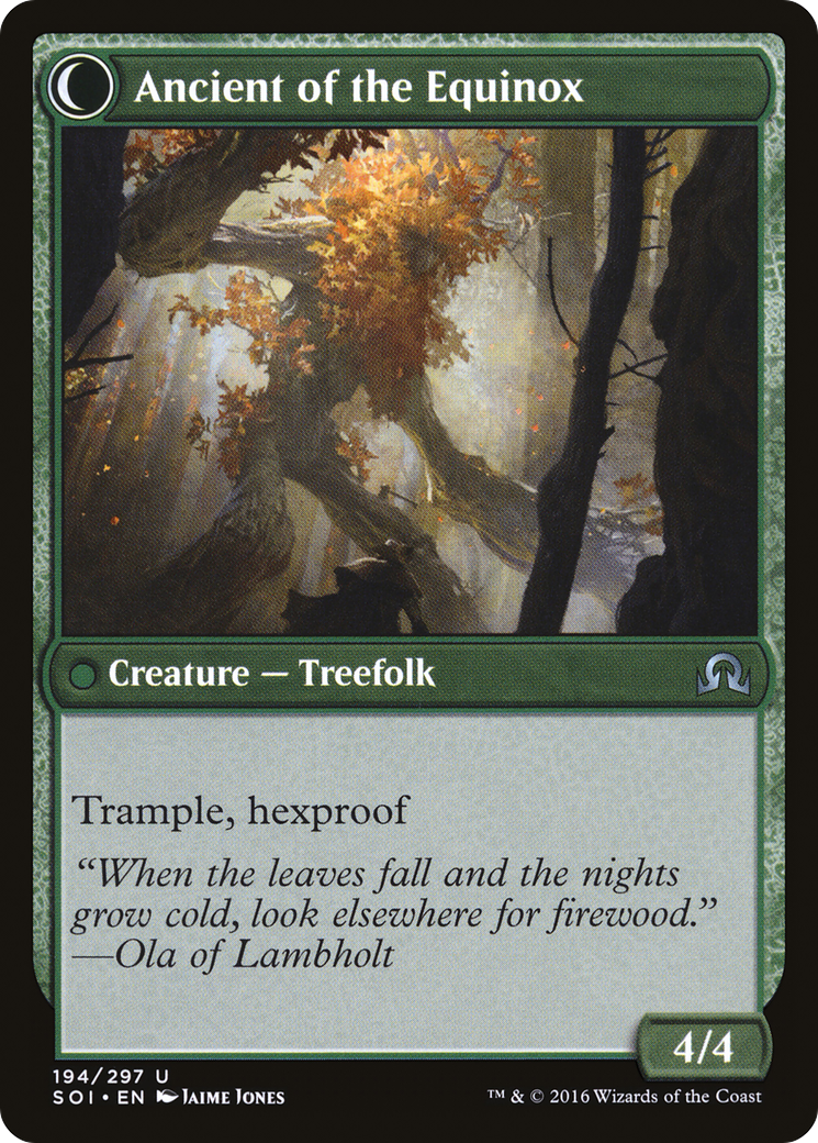 Autumnal Gloom (SOI-194) - Shadows over Innistrad: (Double Faced Transform) Foil