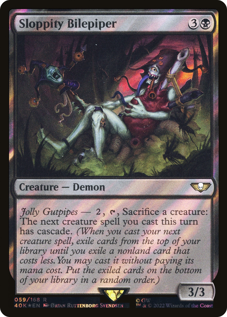 Sloppity Bilepiper (Surge Foil) (40K-59★) - Warhammer 40,000 Commander Foil