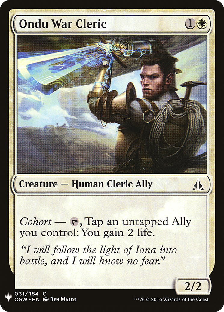 Ondu War Cleric (LIST-031) - The List