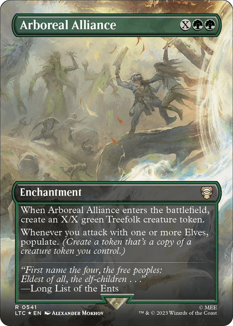 Arboreal Alliance (Borderless) (Surge Foil) (LTC-541) - Tales of Middle-earth Commander (Borderless) Foil