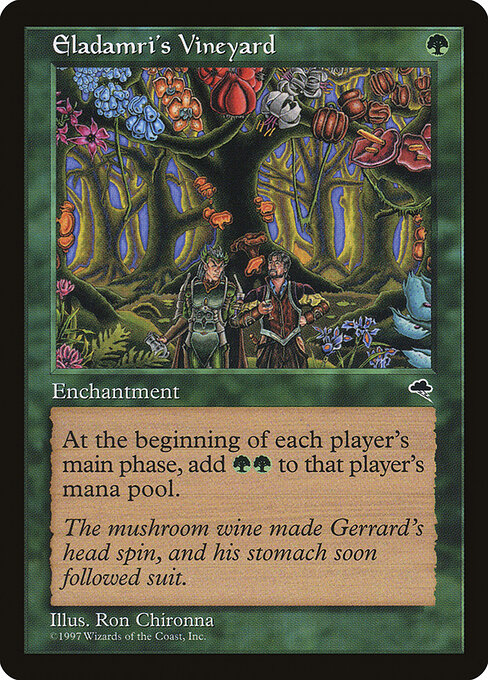 Eladamri's Vineyard (SLD-1692★) - Secret Lair Drop (Borderless) Foil — official product image (scryfall)