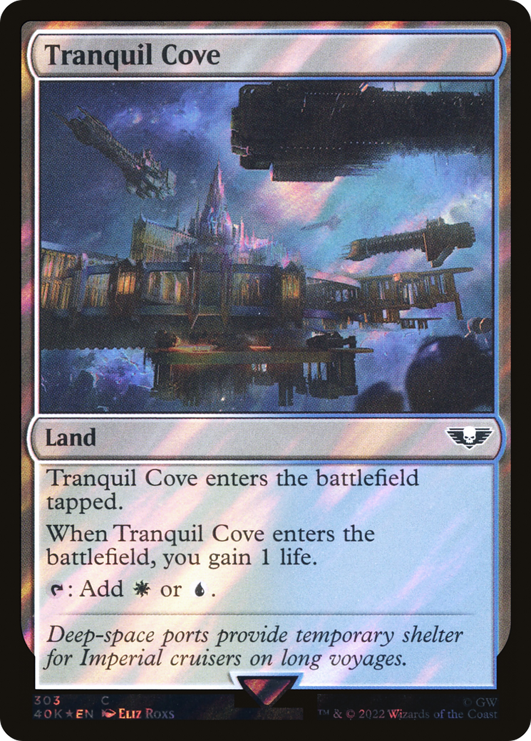 Tranquil Cove (Surge Foil) (40K-303★) - Warhammer 40,000 Commander Foil