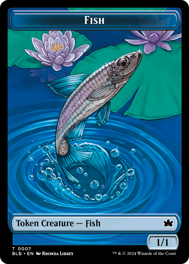 Fish (BLB-007) - Bloomburrow Tokens Foil