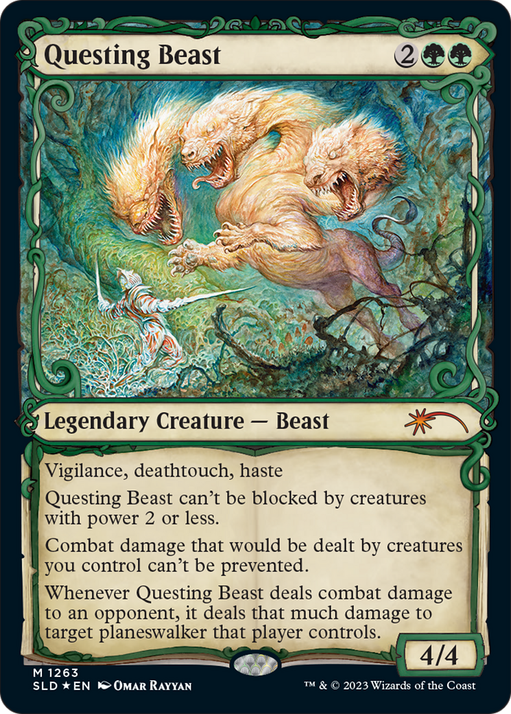 Questing Beast (Halo Foil) (SLD-1263) - Secret Lair Drop: (Showcase) Foil
