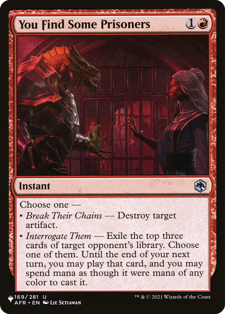 You Find Some Prisoners (LIST-AFR-169) - The List
