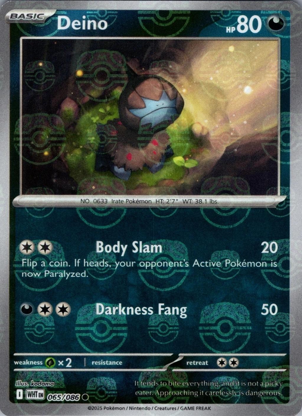 Deino Master Ball Pattern 065/086 SV White Flare