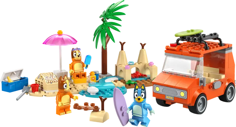 LEGO Bluey: Bluey's Beach & Family Car Trip - 11202