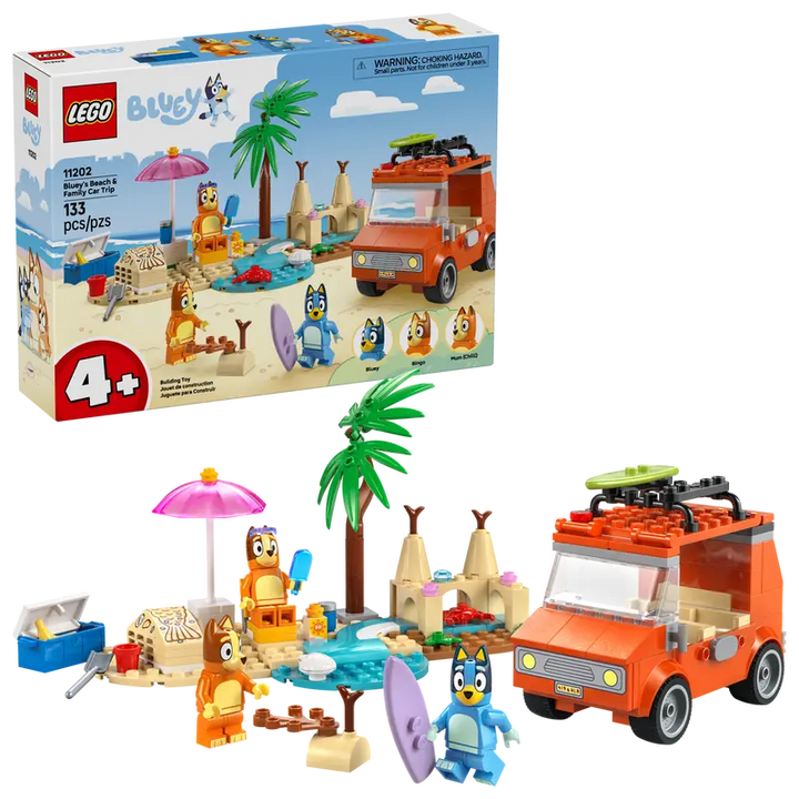 LEGO Bluey: Bluey's Beach & Family Car Trip - 11202