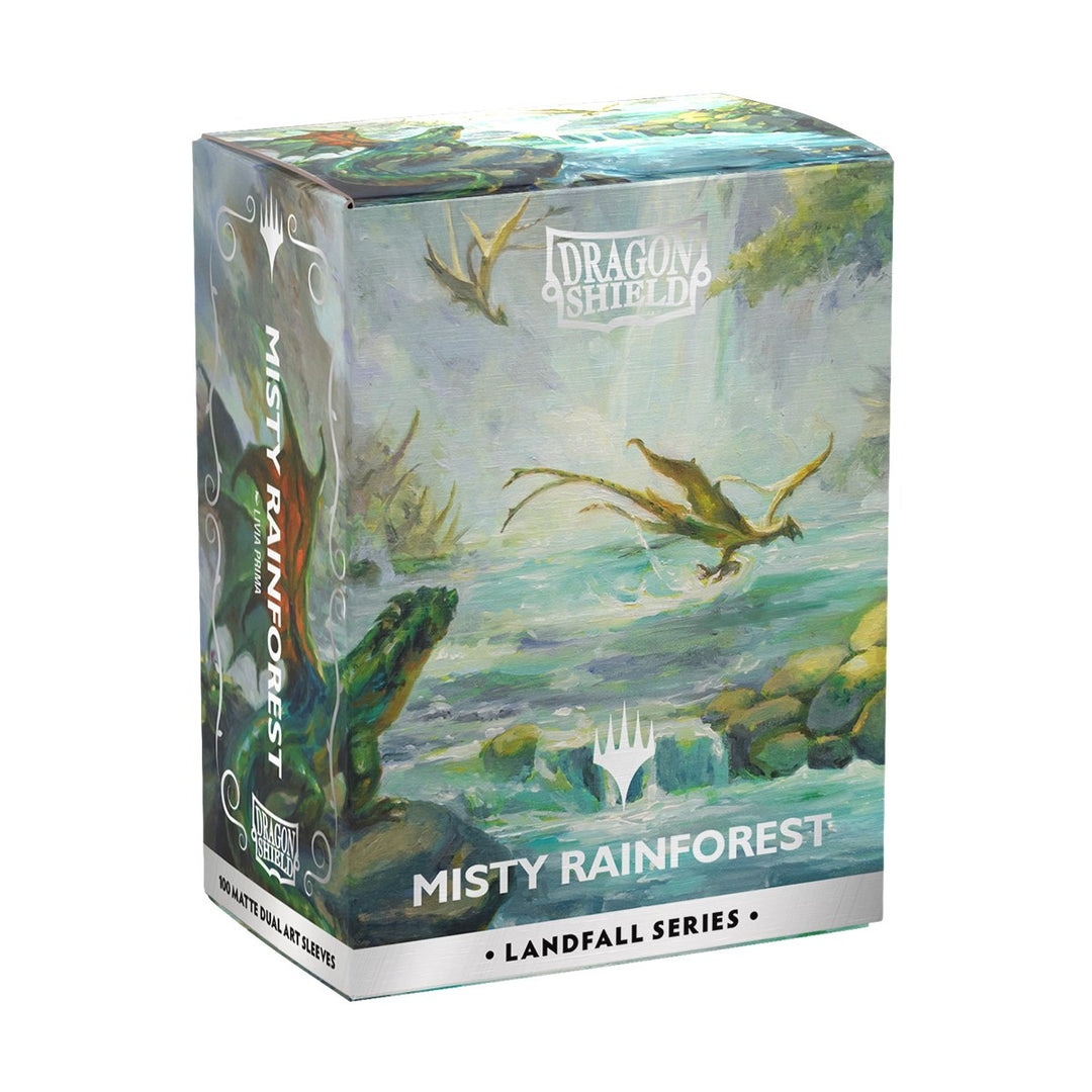 Dragon Shield Sleeves: Landfall Series: Misty Rainforest Matte Dual — official manufacturer extra