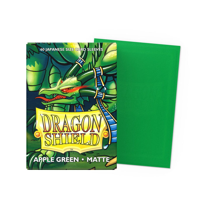 Dragon Shield Sleeves: Standard Matte Dual - Apple Green & Silver 100CT — official publisher extra