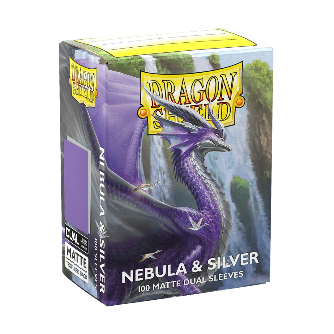 Dragon Shield Sleeves: Standard Matte Dual - Nebula & Silver 100CT — official publisher extra