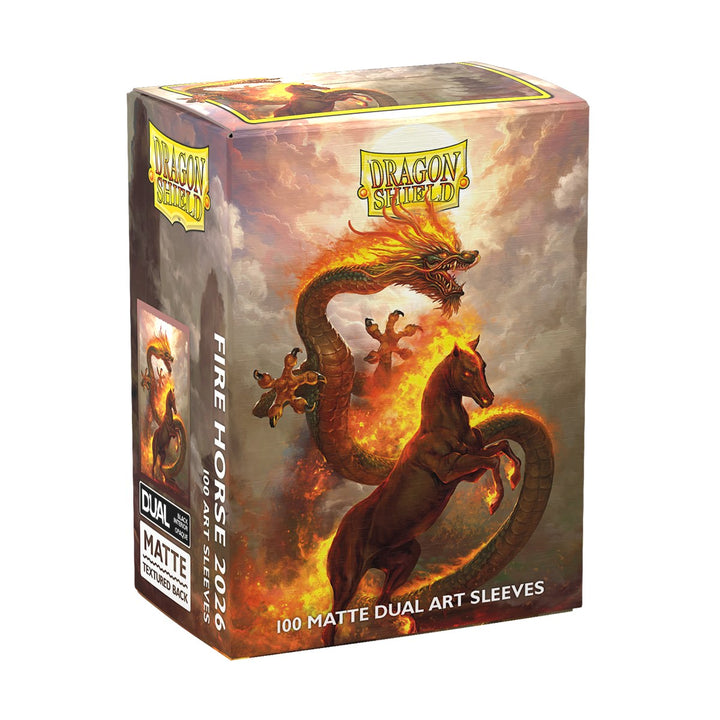 Dragon Shield Sleeves: Standard Matte Dual Art Fire Horse 2026 — official publisher extra