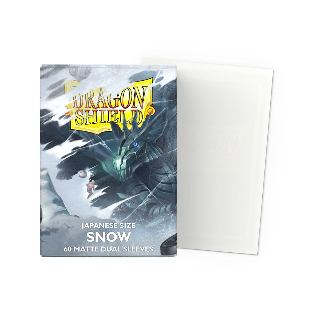Dragon Shield Sleeves: Standard Matte Dual - Snow 100CT — official publisher extra