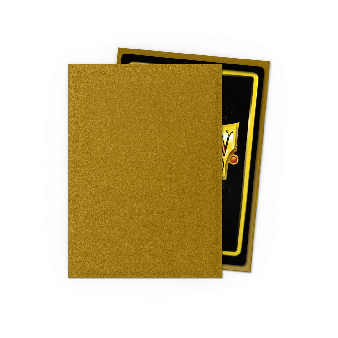 Dragon Shield Sleeves: Standard Matte - Gold 100CT — official publisher extra